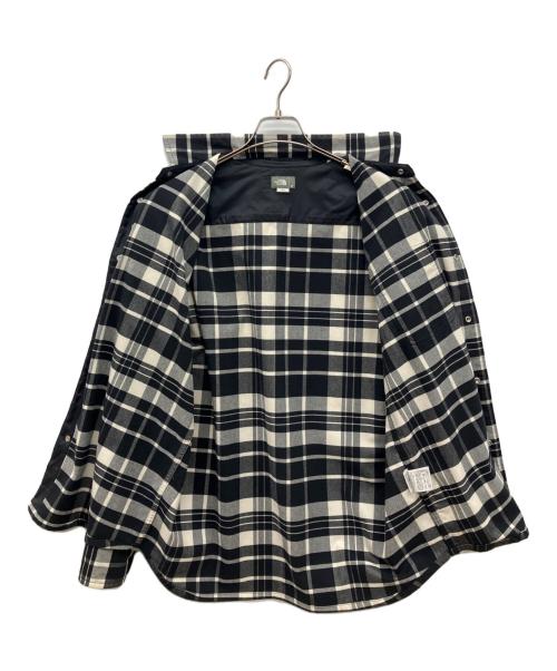 THE NORTH FACE（ザ ノース フェイス）THE NORTH FACE (ザ ノース フェイス) ロングスリーブストレッチフランネルシャツ ブラック サイズ:Mの古着・服飾アイテム