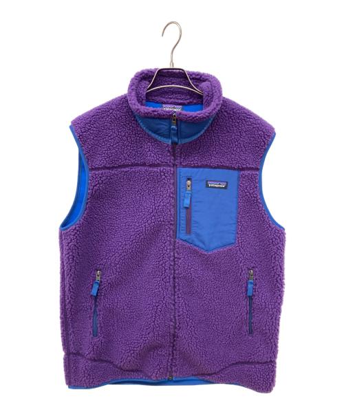 Patagonia（パタゴニア）Patagonia (パタゴニア) Men's Classic Retro-X Vest　メンズ・クラシック・レトロX・ベスト　ボアベスト パープル サイズ:Lの古着・服飾アイテム