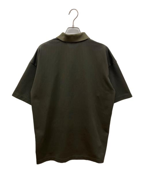 FRED PERRY（フレッドペリー）FRED PERRY (フレッドペリー) PINSTRIPE SHIRT　ポロシャツ カーキ サイズ:Lの古着・服飾アイテム