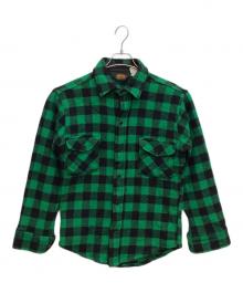 WOOLRICH（ウールリッチ）の古着「ヴィンテージチェックネルシャツ」｜グリーン