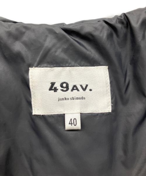 49AV junko shimada（フォーティーナインアベニュージュンコシマダ）49AV junko shimada (フォーティーナインアベニュージュンコシマダ) ダウンコート　ファーフード付きコート ブラック サイズ:40の古着・服飾アイテム