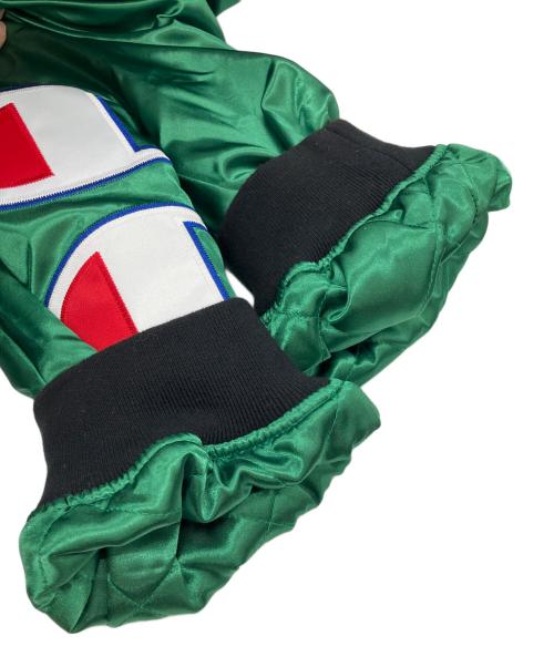 Champion（チャンピオン）Champion (チャンピオン) Supreme (シュプリーム) Hooded Satin Varsity Jacket コラボフーデットサテンヴァーシティジャケット　 グリーン サイズ:XLの古着・服飾アイテム