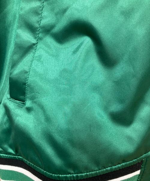 Champion（チャンピオン）Champion (チャンピオン) Supreme (シュプリーム) Hooded Satin Varsity Jacket コラボフーデットサテンヴァーシティジャケット　 グリーン サイズ:XLの古着・服飾アイテム