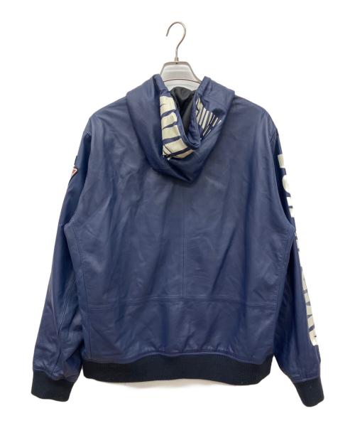 AVIREX（アヴィレックス）AVIREX (アヴィレックス) レザージャケット ネイビー サイズ:2XLの古着・服飾アイテム