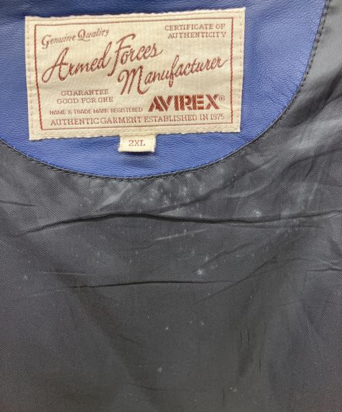 AVIREX（アヴィレックス）AVIREX (アヴィレックス) レザージャケット ネイビー サイズ:2XLの古着・服飾アイテム