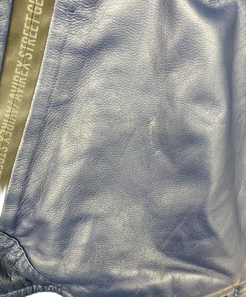 AVIREX（アヴィレックス）AVIREX (アヴィレックス) レザージャケット ネイビー サイズ:2XLの古着・服飾アイテム