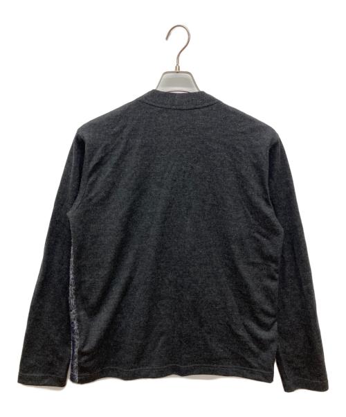 COMME des GARCONS HOMME（コムデギャルソン オム）COMME des GARCONS HOMME (コムデギャルソン オム) チェック切替Vネックカーディガン ブラック サイズ:Ｓの古着・服飾アイテム