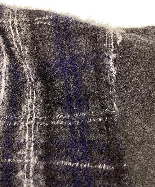 COMME des GARCONS HOMME（コムデギャルソン オム）COMME des GARCONS HOMME (コムデギャルソン オム) チェック切替Vネックカーディガン ブラック サイズ:Ｓの古着・服飾アイテム