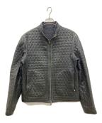 ARMANI COLLEZIONIアルマーニ コレツィオーニ）の古着「キルティング ラムレザージャケット」｜ブラック