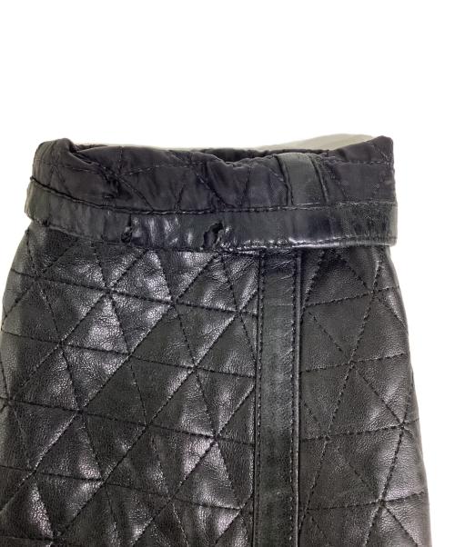 ARMANI COLLEZIONI（アルマーニ コレツィオーニ）ARMANI COLLEZIONI (アルマーニ コレツィオーニ) キルティング ラムレザージャケット ブラック サイズ:48の古着・服飾アイテム