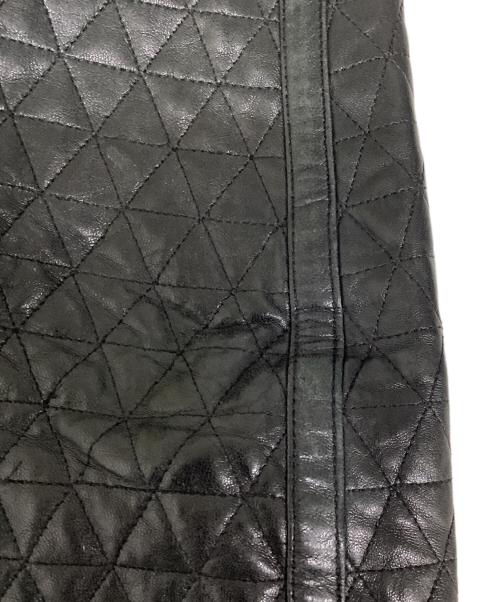 ARMANI COLLEZIONI（アルマーニ コレツィオーニ）ARMANI COLLEZIONI (アルマーニ コレツィオーニ) キルティング ラムレザージャケット ブラック サイズ:48の古着・服飾アイテム