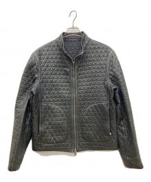 ARMANI COLLEZIONI（アルマーニ コレツィオーニ）の古着「キルティング ラムレザージャケット」｜ブラック