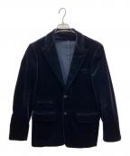 TOMORROW LANDトゥモローランド）の古着「ベロアテーラードジャケット」｜ネイビー