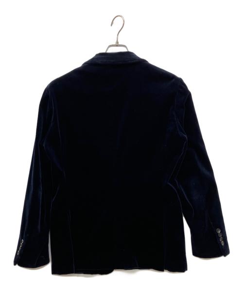 TOMORROW LAND（トゥモローランド）TOMORROW LAND (トゥモローランド) ベロアテーラードジャケット ネイビー サイズ:48の古着・服飾アイテム