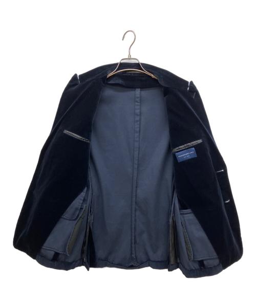 TOMORROW LAND（トゥモローランド）TOMORROW LAND (トゥモローランド) ベロアテーラードジャケット ネイビー サイズ:48の古着・服飾アイテム