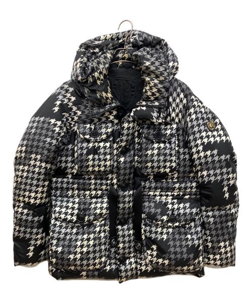 BLACK LABEL CRESTBRIDGE（ブラックレーベル クレストブリッジ）BLACK LABEL CRESTBRIDGE (ブラックレーベル クレストブリッジ) 千鳥格子柄ダウンジャケット ブラック サイズ:Mの古着・服飾アイテム