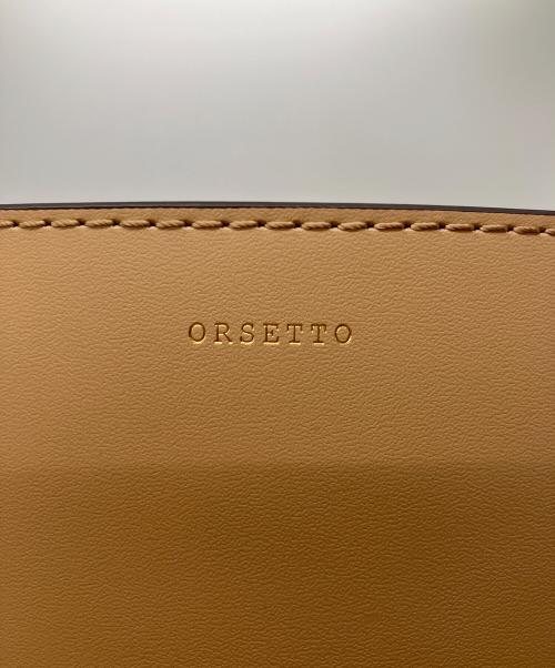 ORSETTO（オルセット）ORSETTO (オルセット) SCAOLA レザーバケットバッグ ベージュの古着・服飾アイテム