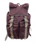 DOLCE & GABBANAドルチェ＆ガッバーナ）の古着「ナイロンレザーバックパック リュック」｜バーガンディー