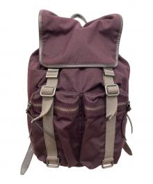 DOLCE & GABBANA（ドルチェ＆ガッバーナ）の古着「ナイロンレザーバックパック リュック」｜バーガンディー