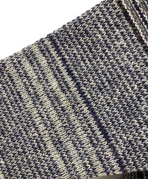 NIGEL CABOURN（ナイジェルケーボン）NIGEL CABOURN (ナイジェルケーボン) ウールブレンドVネックストライプセーター グレー サイズ:46の古着・服飾アイテム