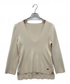 FOXEY NEWYORKフォクシーニューヨーク）の古着「Vネックニット」｜ベージュ