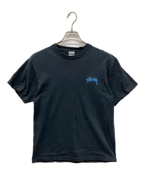stussy（ステューシー）stussy (ステューシー) 00’ｓ 紺タグ スカルフラワープリントTシャツ ネイビー サイズ:Mの古着・服飾アイテム