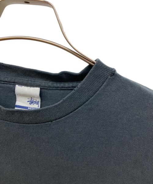 stussy（ステューシー）stussy (ステューシー) 00’ｓ 紺タグ スカルフラワープリントTシャツ ネイビー サイズ:Mの古着・服飾アイテム