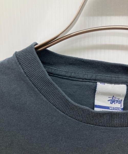 stussy（ステューシー）stussy (ステューシー) 00’ｓ 紺タグ スカルフラワープリントTシャツ ネイビー サイズ:Mの古着・服飾アイテム
