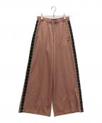 FRED PERRYフレッドペリー）の古着「サイドラインワイドトラックパンツ」｜ピンク