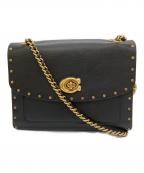 COACHコーチ）の古着「パーカー18ショルダーバッグ　ターンロック」｜ブラック