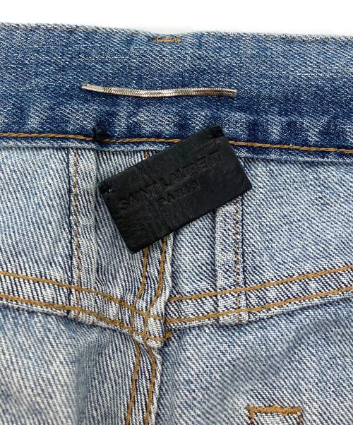 Saint Laurent Paris（サンローランパリ）Saint Laurent Paris (サンローランパリ) ニークラッシュ加工スキニーデニムパンツ インディゴ サイズ:Mの古着・服飾アイテム