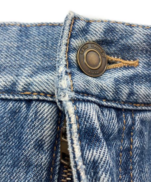 Saint Laurent Paris（サンローランパリ）Saint Laurent Paris (サンローランパリ) ニークラッシュ加工スキニーデニムパンツ インディゴ サイズ:Mの古着・服飾アイテム