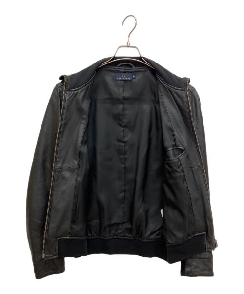 FRED PERRY（フレッドペリー）FRED PERRY (フレッドペリー) ラムレザートラックジャケット ブラック サイズ:Ｓの古着・服飾アイテム