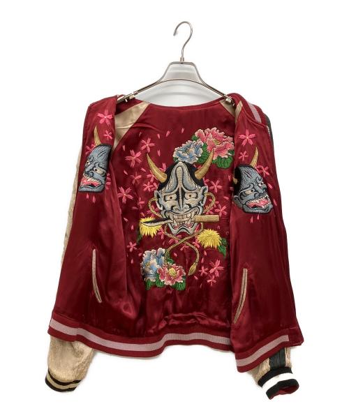 百花繚乱（ヒャッカリョウラン）百花繚乱 (ヒャッカリョウラン) リバーシブルスカジャン ブラック サイズ:Mの古着・服飾アイテム