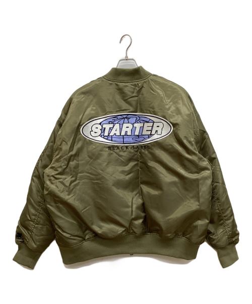 STARTER BLACK LABEL（スターターブラックレーベル）STARTER BLACK LABEL (スターターブラックレーベル) オーバーサイズヘビーツイル中綿MA-1フライトジャケット オリーブ サイズ:Ｍの古着・服飾アイテム