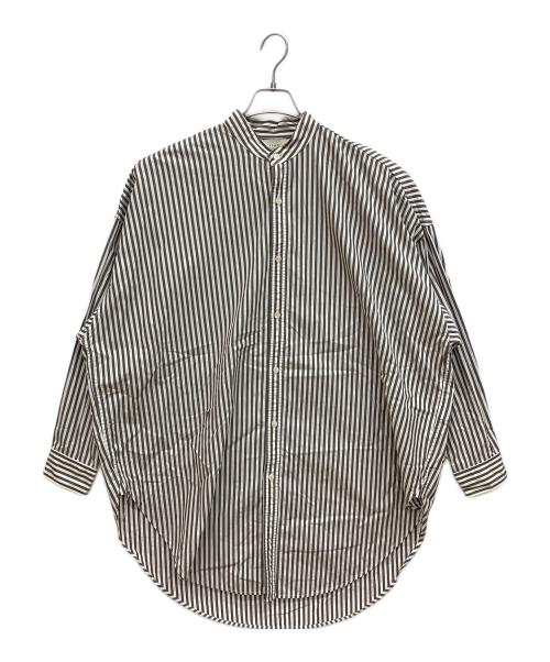 jieda（ジエダ）jieda (ジエダ) STAND COLLAR LONG SHIRT　スタンドカラーロングシャツ ブラウン サイズ:SIZE1の古着・服飾アイテム
