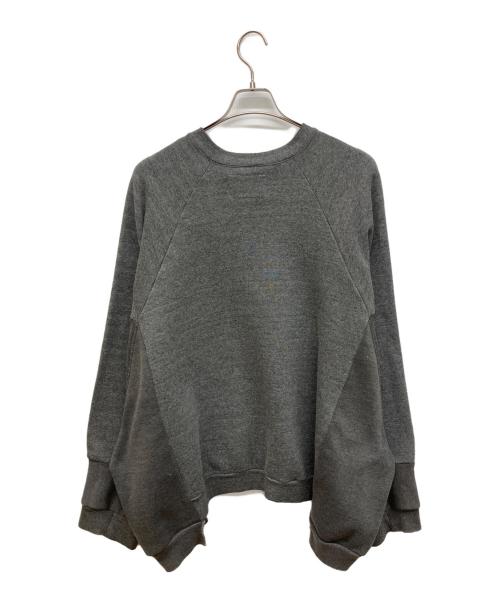 77circa（ナナナナサーカ）77circa (ナナナナサーカ) 切替リメイククルーネックスウェット グレー サイズ:不明の古着・服飾アイテム
