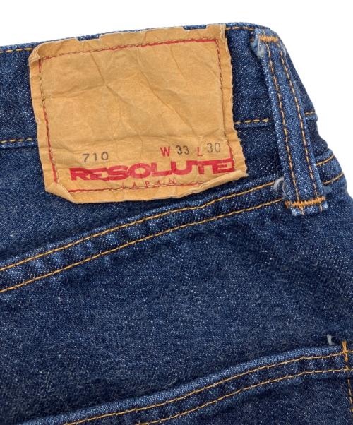 RESOLUTE（リゾルト）RESOLUTE (リゾルト) 710ワンウォッシュデニムパンツ　セルビッジ 濃紺インディゴ サイズ:W33×L30の古着・服飾アイテム