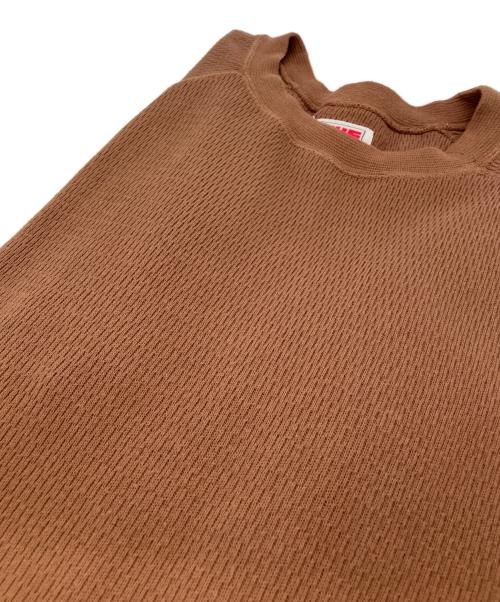 THE UNION（ザ ユニオン）THE UNION (ザ ユニオン) THERMAL L/S SWEAT ブラウン サイズ:40の古着・服飾アイテム