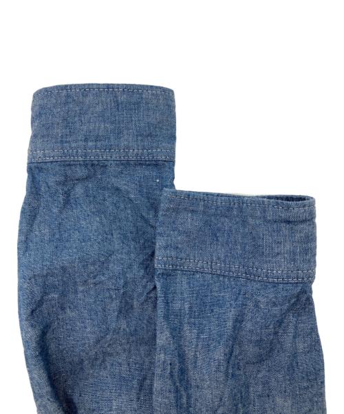 THE BLUEST OVERALLS（ザ ブルーエスト オーバーオールズ）THE BLUEST OVERALLS (ザ ブルーエスト オーバーオールズ) CHAMBRAY SHIRTS　シャンブレーシャツ インディゴ サイズ:Ｍの古着・服飾アイテム