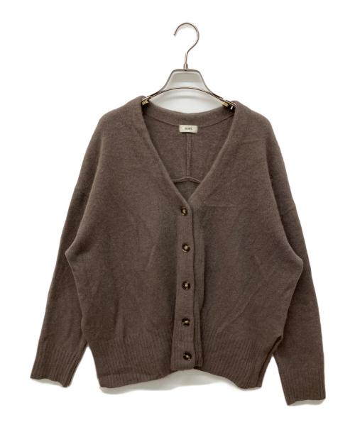 ROPE（ロペ）ROPE (ロペ) チャイニーズラクーンウールVネックカーディガン ブラウン サイズ:38の古着・服飾アイテム