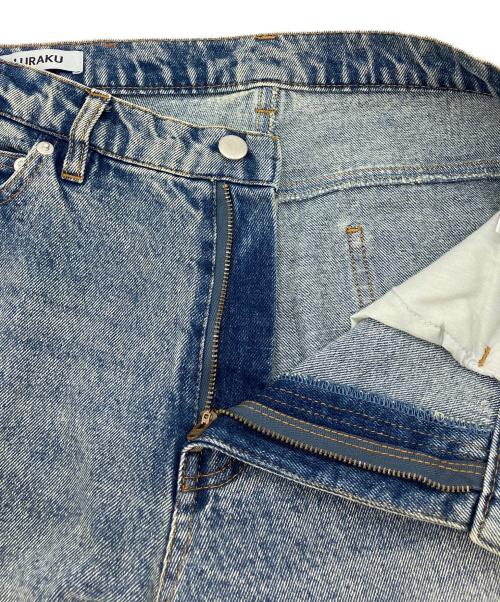 LURAKU（ルラク）LURAKU (ルラク) セミフレアウォッシュデニムパンツ インディゴ サイズ:Ｓの古着・服飾アイテム