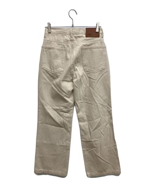 LURAKU（ルラク）LURAKU (ルラク) セミフレアウォッシュデニムパンツ ベージュ サイズ:Sの古着・服飾アイテム