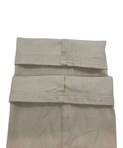 LURAKU（ルラク）LURAKU (ルラク) セミフレアウォッシュデニムパンツ ベージュ サイズ:Sの古着・服飾アイテム