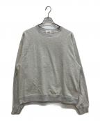 UNITED ARROWS & SONSユナイテッドアローズ アンド サンズ）の古着「B/INLAY CREW SWEAT　ビー・インレイ・クルー・スウェット」｜ライトグレー