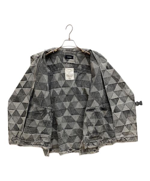DYCTEAM（ディーワイシーチーム）DYCTEAM (ディーワイシーチーム) パッチワークデニムジャケット スノーウォッシュジャガードジャケット グレー サイズ:-の古着・服飾アイテム