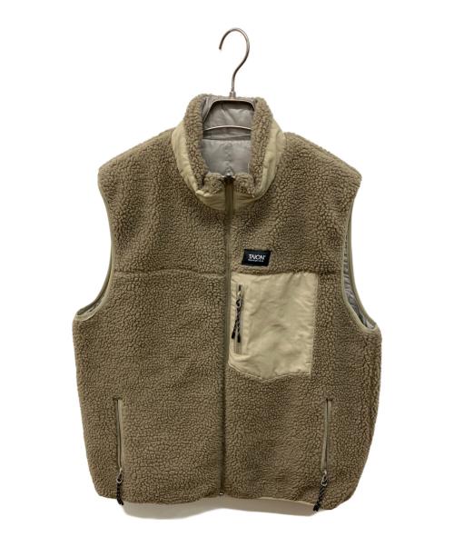 TAION（タイオン）TAION (タイオン) リバーシブルダウンフリースベスト ベージュ サイズ:Mの古着・服飾アイテム