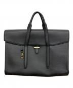 ETiAMエティアム）の古着「シュリンクフラップブリーフケース」｜ブラック