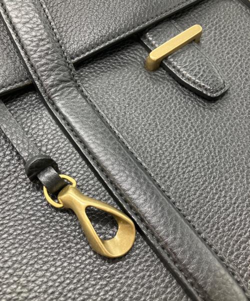 ETiAM（エティアム）ETiAM (エティアム) シュリンクフラップブリーフケース ブラックの古着・服飾アイテム