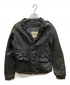 GIORGIO BRATOジョルジョブラッド）の古着「裏ボアシープスキン2Bレザージャケット」｜ブラック